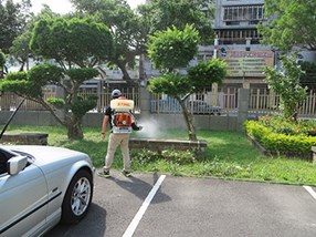 停車場週邊消毒作業